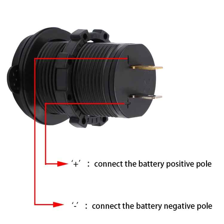 Universal Car Dual USB Charger Power Outlet Adapter 4.2A 5V IP66 with Aperture + 60cm Cable