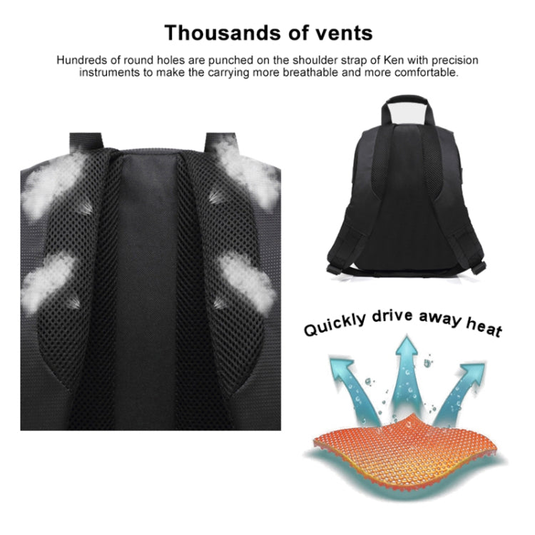 INDEPMAN DL-B012 Portable Outdoor Sports Backpack Camera Bag for GoPro, SJCAM, Nikon, Canon, Xiaomi Xiaoyi YI, Size: 27.5 * 12.5 * 34 cm