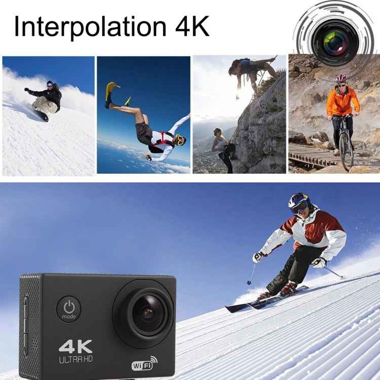 F60 2.0 inch Screen 170 Degrees Wide Angle WiFi Sport Action Camera Camcorder with Waterproof Housing Case, Support 64GB Micro SD Card