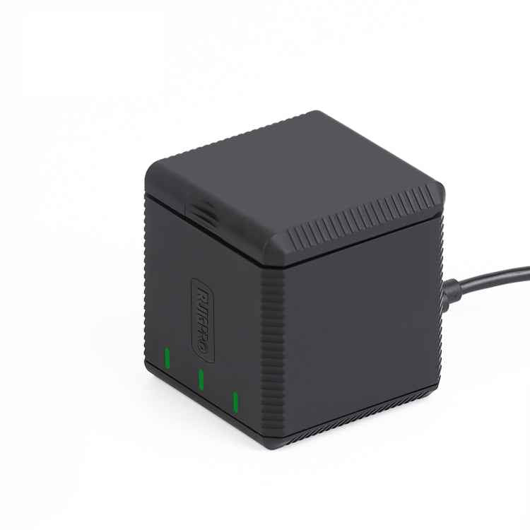 RUIGPRO USB Triple Batteries Housing Charger Box with Cable & Indicator Light for GoPro HERO9 Black / HERO10 Black