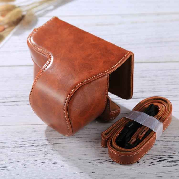 Full Body Camera PU Leather Case Bag with Strap for Sony A6000 / A6300 / Nex 6