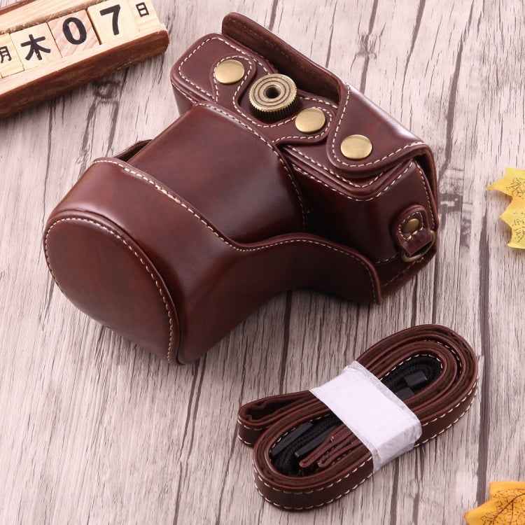 Full Body Camera PU Leather Case Bag with Strap for Canon EOS M10