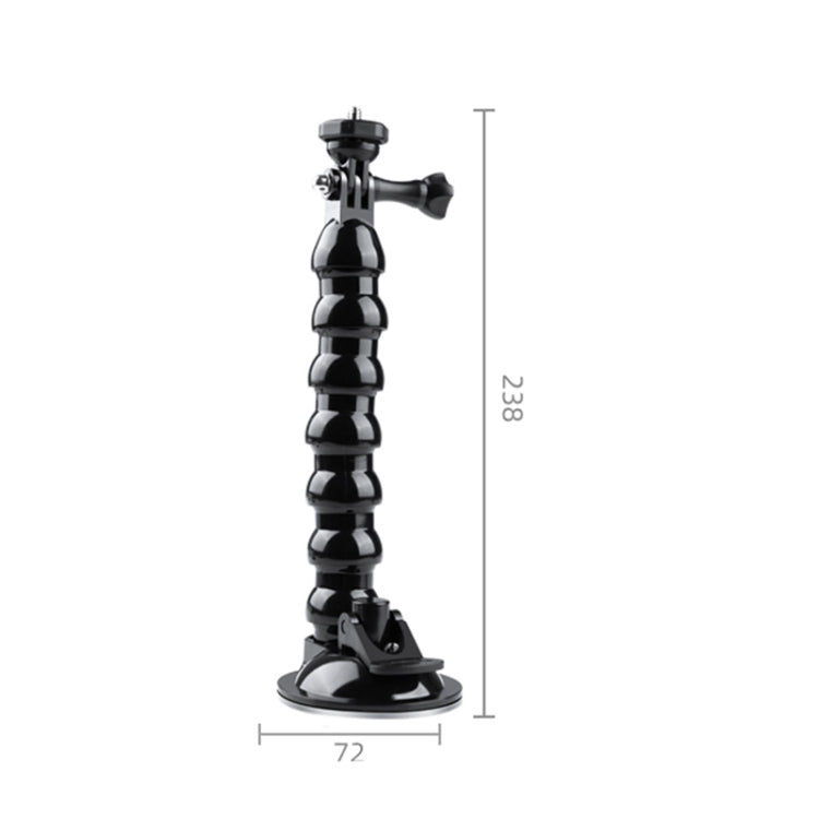 Extended Suction Cup Jaws Flex Clamp Mount with Cold Shoe Phone Clamp, Extended Suction Cup Mount with Cold Shoe Phone Clamp