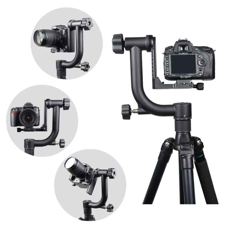 YELANGU Horizontal 360 Degree Gimbal Tripod Head for Home DV and SLR Cameras