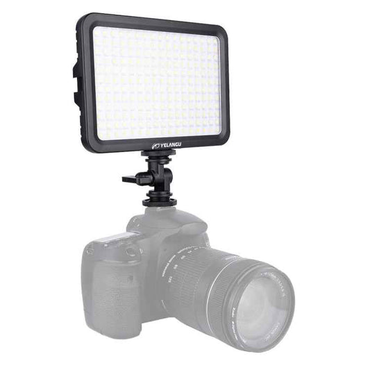 YELANGU YLG0504B 204 LEDs 1000LM 3300-5600K No Polar Dimmable Studio Light Video & Photo Light for Canon, Nikon, DSLR Cameras