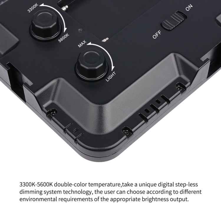 YELANGU YLG0504B 204 LEDs 1000LM 3300-5600K No Polar Dimmable Studio Light Video & Photo Light for Canon, Nikon, DSLR Cameras