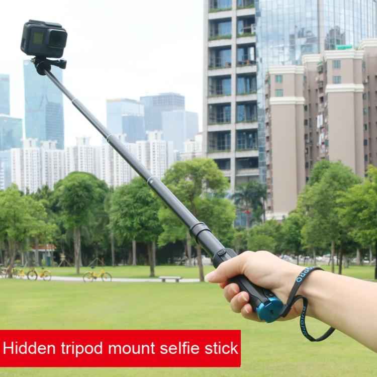 Portable Foldable Tripod Holder Selfie Monopod Stick for GoPro, Insta360, DJI and Other Action Cameras, Length: 23.5-81cm