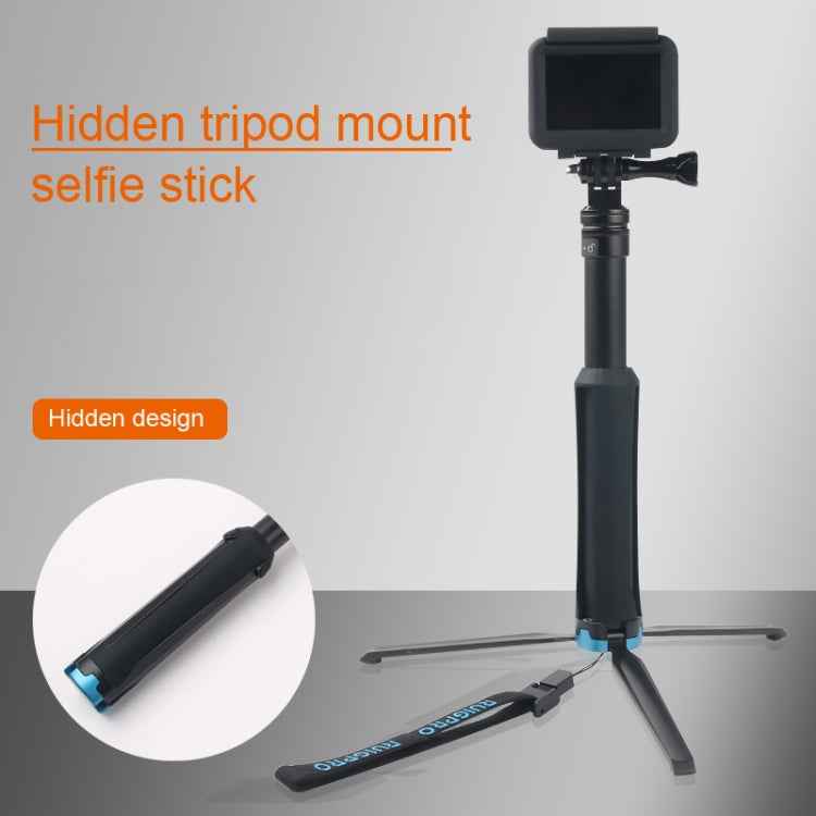 Portable Foldable Tripod Holder Selfie Monopod Stick for GoPro, Insta360, DJI and Other Action Cameras, Length: 23.5-81cm