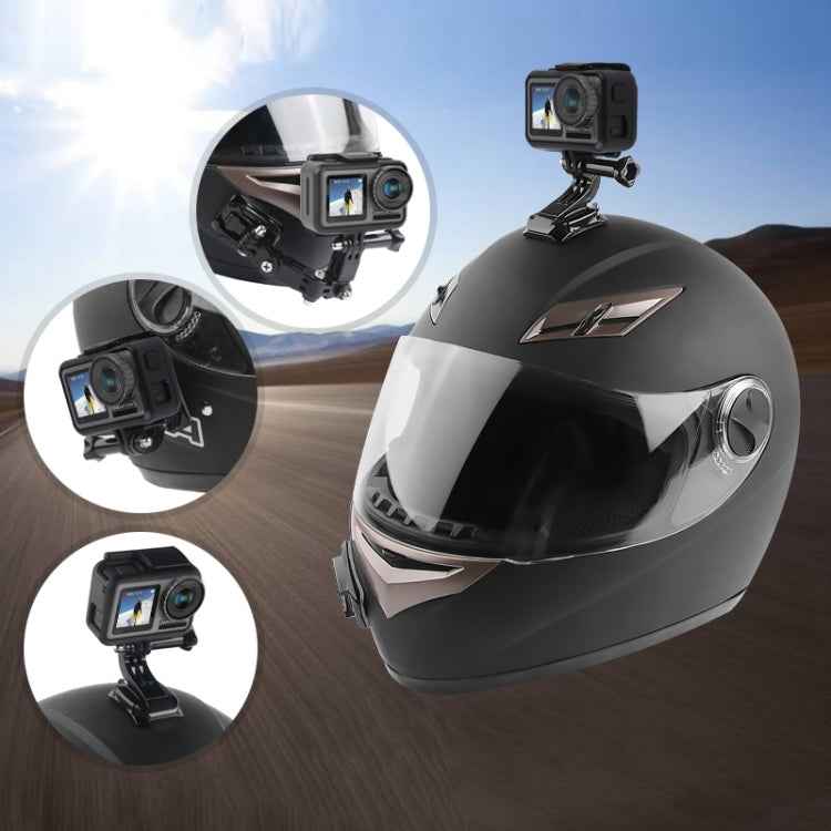 Cycling Helmet Adhesive Multi-Joint Arm Fixed Mount Set with J-Hook Buckle Mount & Screw for GoPro, Insta360, DJI and Other Action Cameras