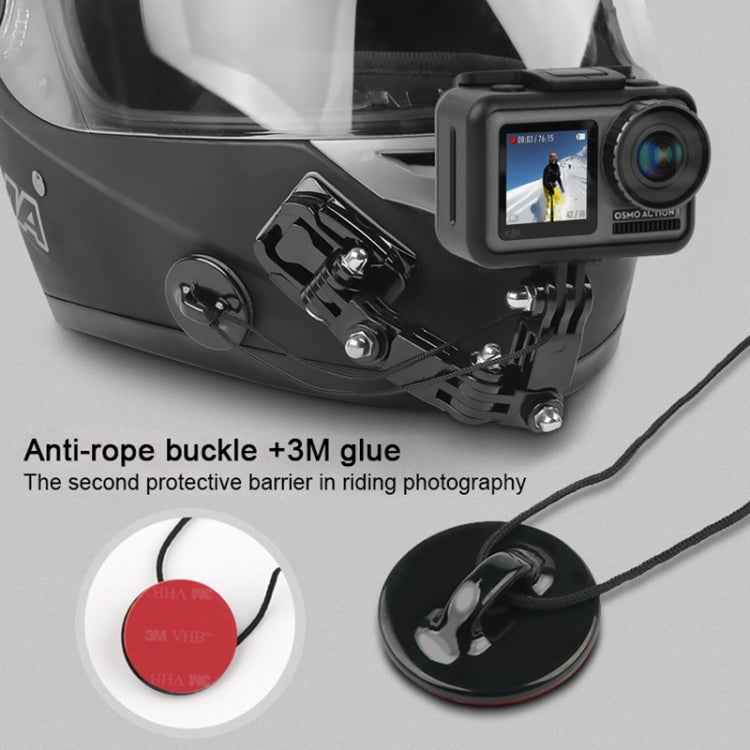 Cycling Helmet Adhesive Multi-Joint Arm Fixed Mount Set with J-Hook Buckle Mount & Screw for GoPro, Insta360, DJI and Other Action Cameras