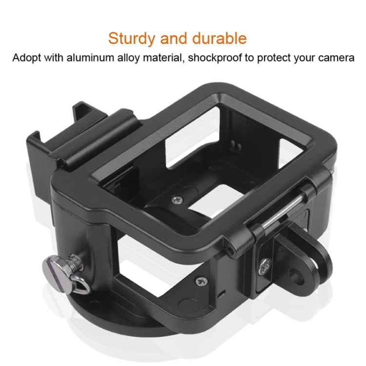 Housing Shell CNC Aluminum Alloy Protective Cage with Insurance Frame & 52mm UV Lens for GoPro HERO7 Black /6 /5