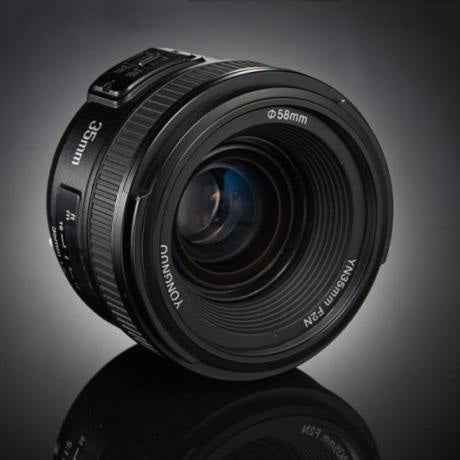 YONGNUO YN35MM F2N 1:2 AF/MF Wide-Angle Fixed/Prime Auto Focus Lens for Nikon DSLR Cameras