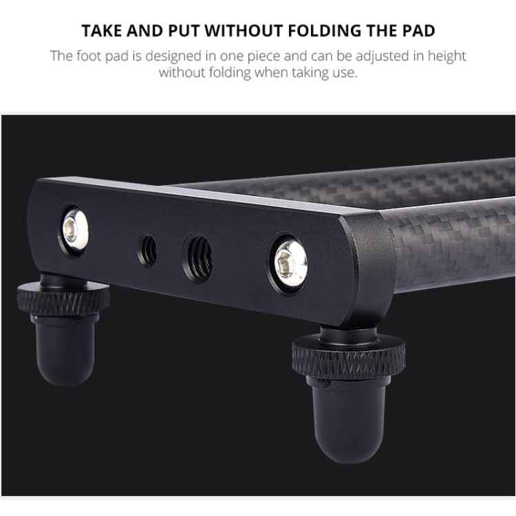 YELANGU L40T 40cm Carbon Fiber Slide Rail Track for SLR Cameras / Video Cameras