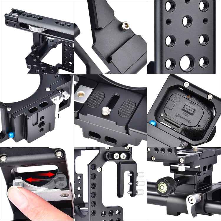 YELANGU CA7 YLG0908A Handle Video Camera Cage Stabilizer for Sony A7K / A72 / A73 / A7S2 / A7R3 / A7R2 / A7X
