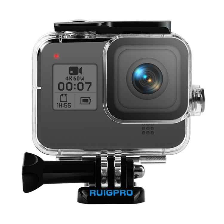 RUIGPRO for GoPro HERO8 Black 45m Waterproof Housing Protective Case with Buckle Basic Mount & Screw