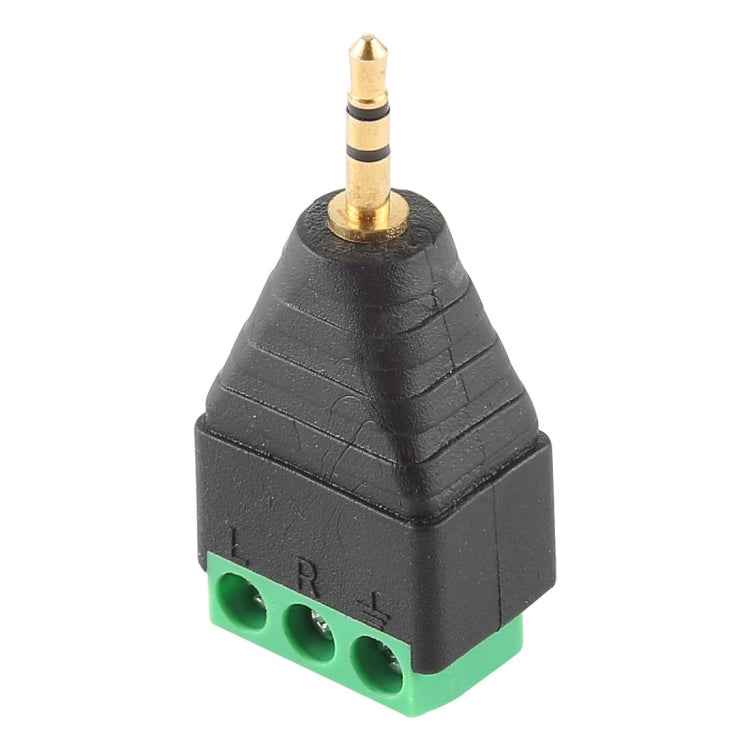 2.5mm Male Plug 3 Pole 3 Pin Terminal Block Stereo Audio Connector