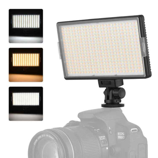 LED01 416 LEDs 3600LM Professional Vlogging Photography Video & Photo Studio Light for Canon / Nikon DSLR Cameras