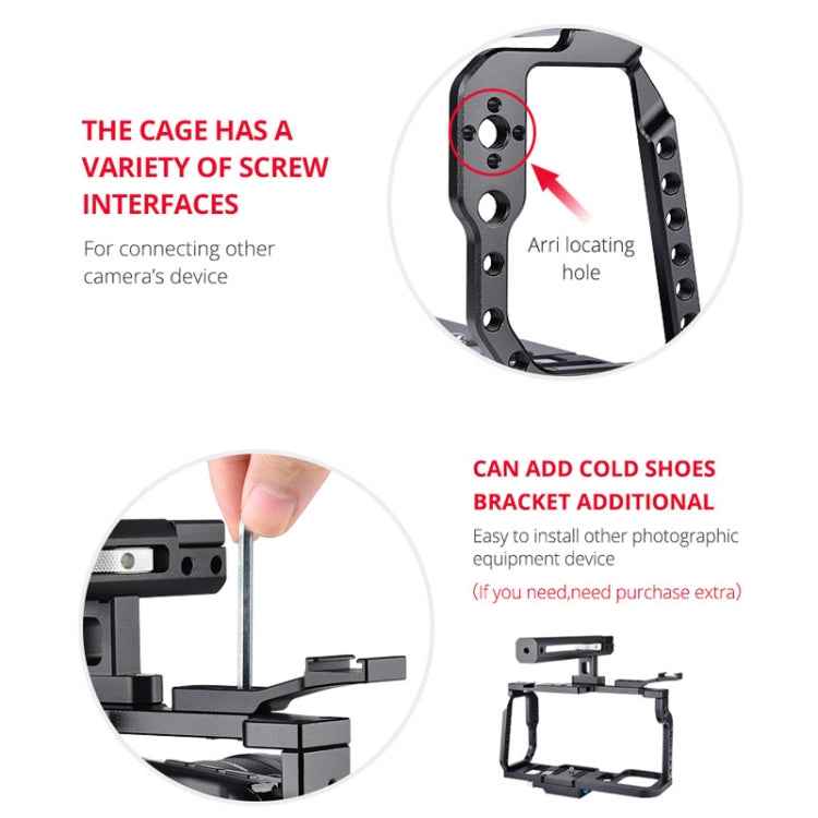 YELANGU C9-A YLG0911A Handle Video Camera Cage Stabilizer for DJI BMPCC 4K