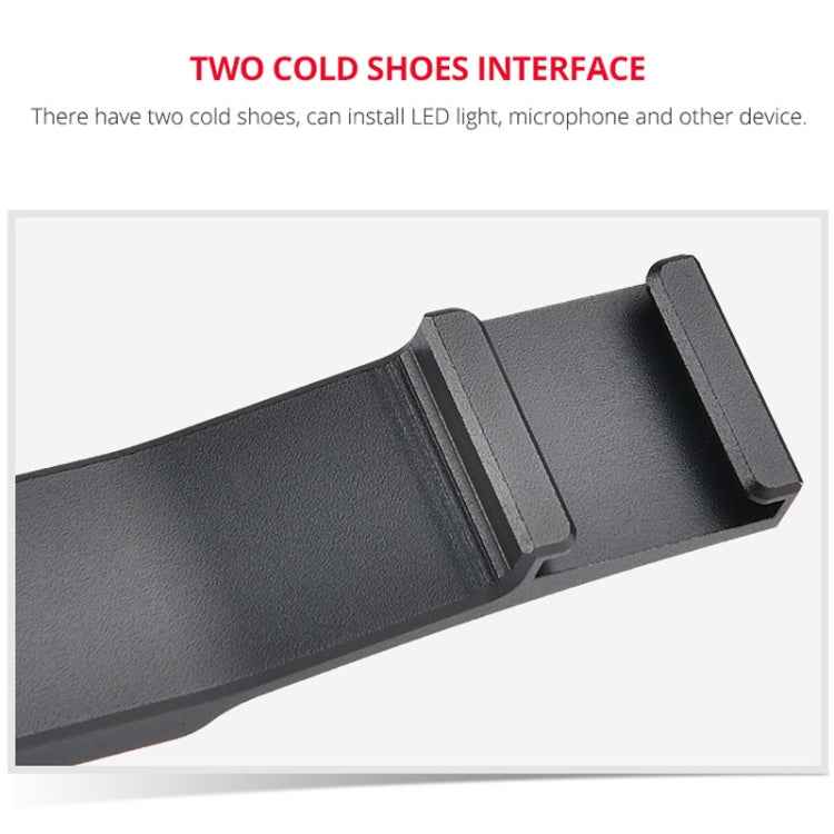 YELANGU YLG0702A Dual Cold Hot Shoe Mount Adapter Aluminum Alloy Extension Bracket