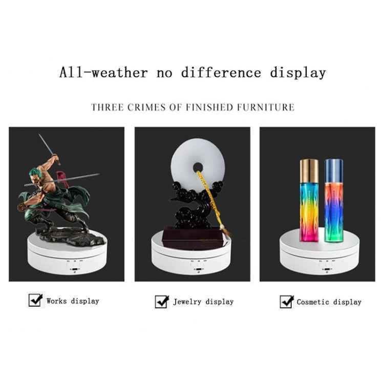 13.8cm USB Charging Smart 360 Degree Rotating Turntable Display Stand Video Shooting Props Turntable for Photography, Load 3kg