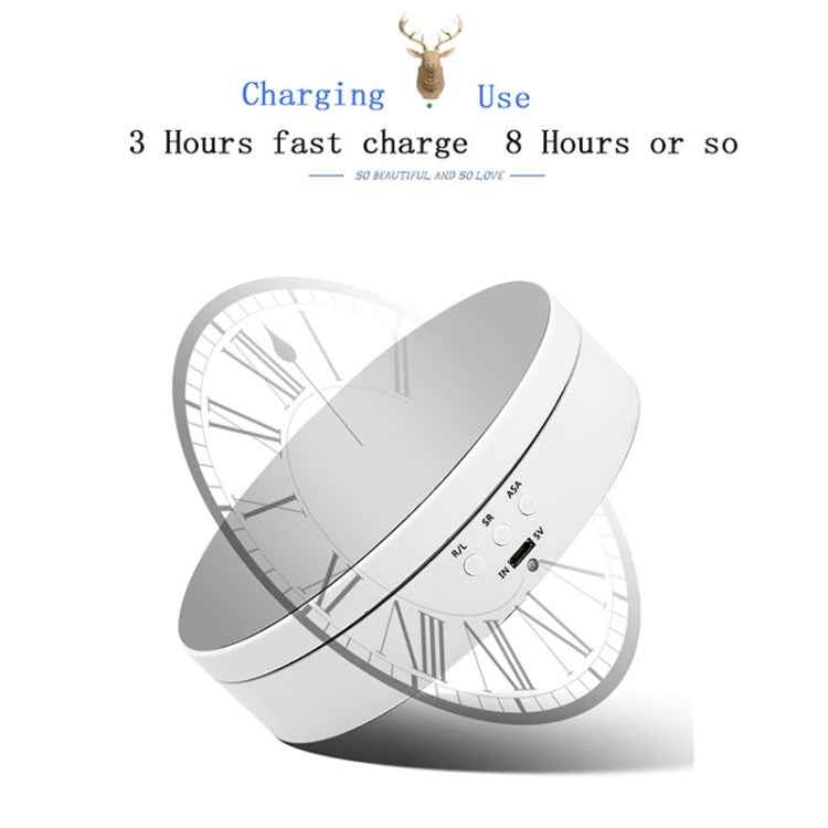 13.8cm Mirror Style USB Charging Smart 360 Degree Rotating Turntable Display Stand Video Shooting Props Turntable for Photography, Load 3kg