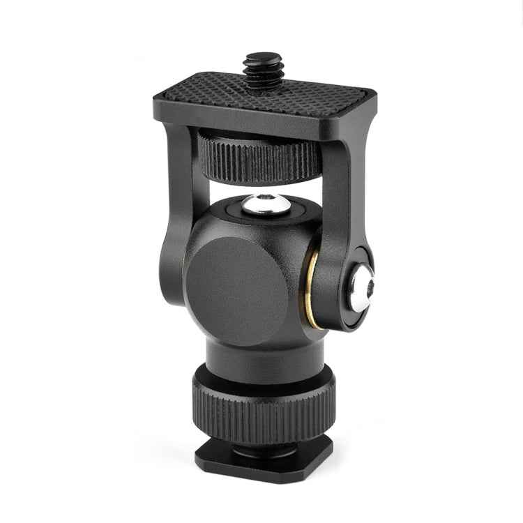 YELANGU 180 Degree Swing Mini Tripod Ball Head Bracket Cold Shoe Mount 1/4 inch Screw Adapter