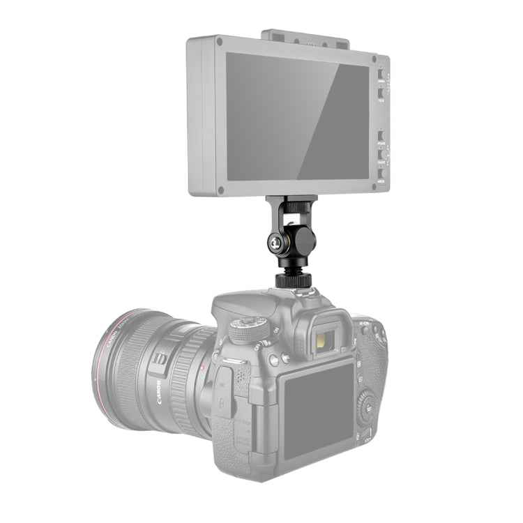 YELANGU 180 Degree Swing Mini Tripod Ball Head Bracket Cold Shoe Mount 1/4 inch Screw Adapter