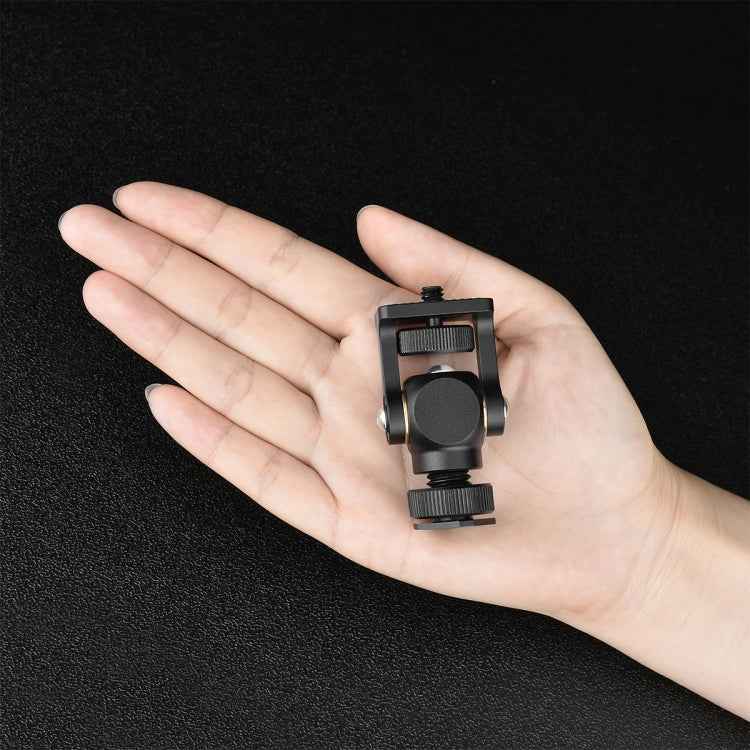 YELANGU 180 Degree Swing Mini Tripod Ball Head Bracket Cold Shoe Mount 1/4 inch Screw Adapter