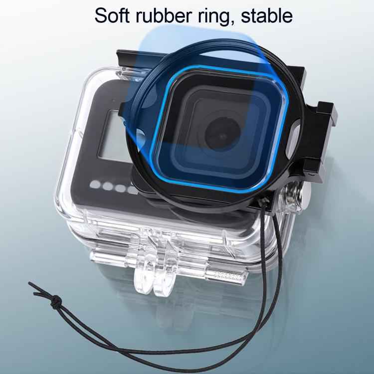 RUIGPRO for GoPro HERO8 58mm 16X Macro Lens + Red/Purple Diving Lens  Filter + Dive Housing Waterproof Case Kits with Filter Adapter Ring & Lens Cap