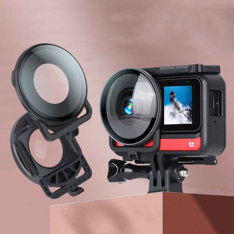 Lens Guard Protective Glass Cover for Insta360one R Panoramic Camera with Frame