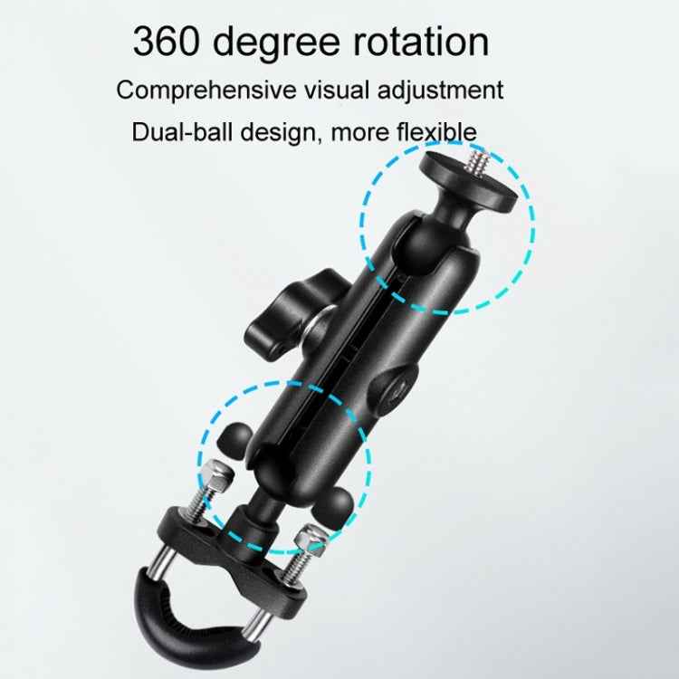 9cm Connecting Rod 20mm Ball Head Motorcycle Handlebar Fixed Mount Holder with Tripod Adapter & Screw for GoPro, Insta360, DJI and Other Action Cameras