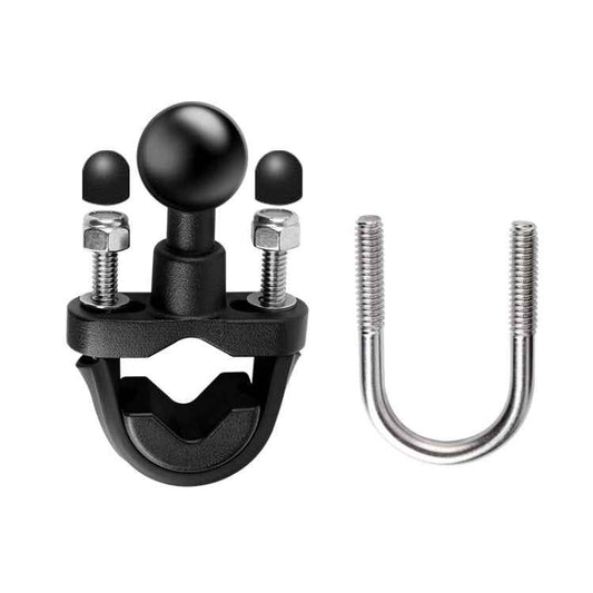 25mm Ball Head Motorcycle Rearview Mirror Fixed Mount Holder with 2 types of U-bolts for GoPro, Insta360, DJI and Other Action Cameras