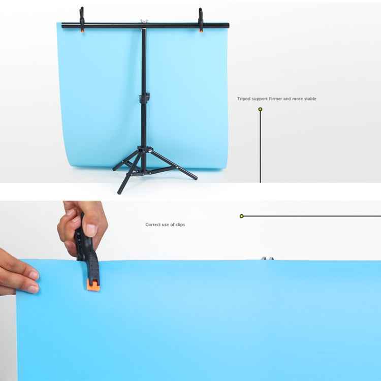 70x200cm T-Shape Photo Studio Background Support Stand Backdrop Crossbar Bracket Kit with Clips, No Backdrop