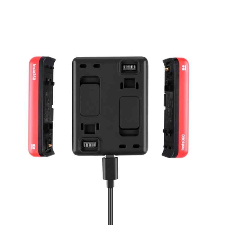 R-R-LF8-CINOR8CA For Insta360 ONE R 4K Panoramic Camera Batteries Charger Fast Charging Dual Charging Interface Charging Base