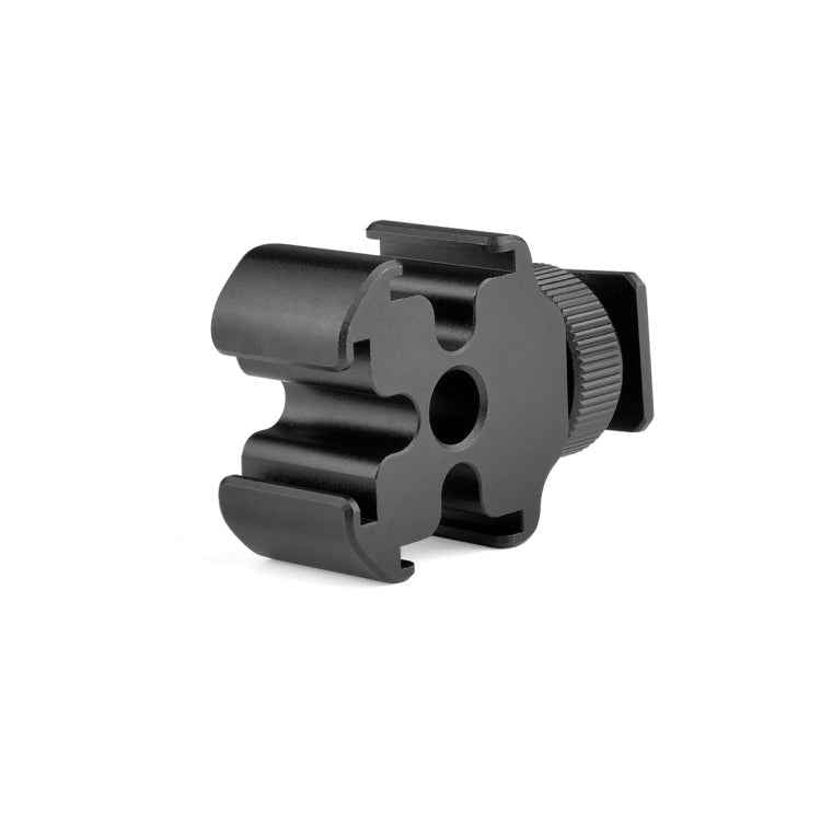 YELANGU YLG0601A A68 3-Head Cold Shoe Mount Adapter Microphone Flash Light Metal Holder Bracket