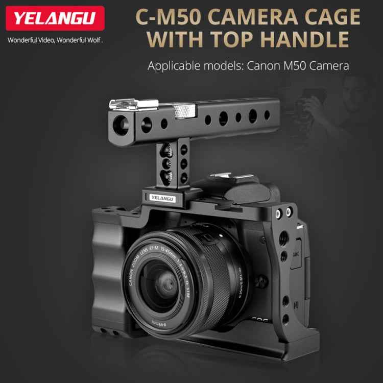 YELANGU C14 YLG0714A Video Camera Cage Stabilizer with Handle for Canon EOS M50