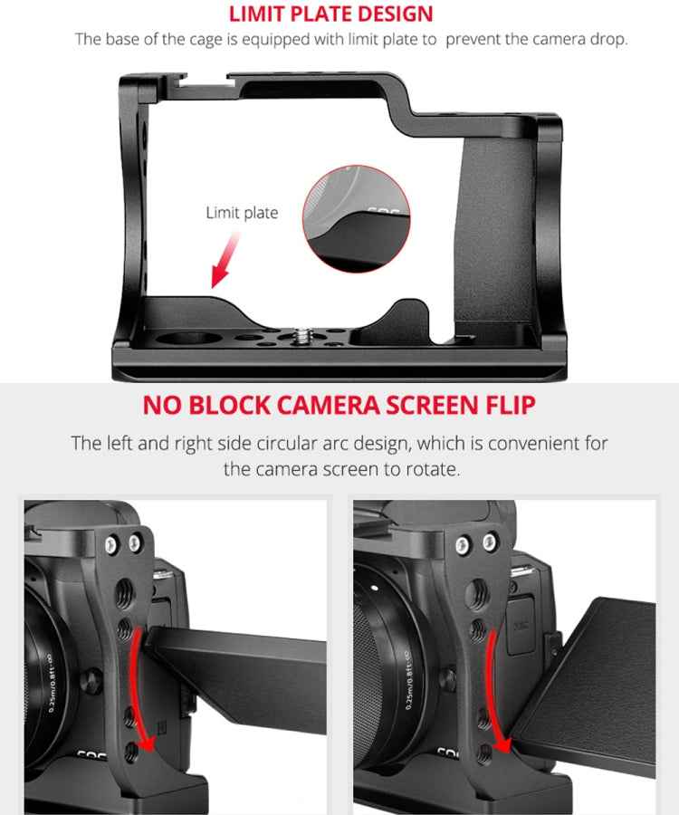 YELANGU C14-A YLG0714A-A Video Camera Cage Stabilizer for Canon EOS M50