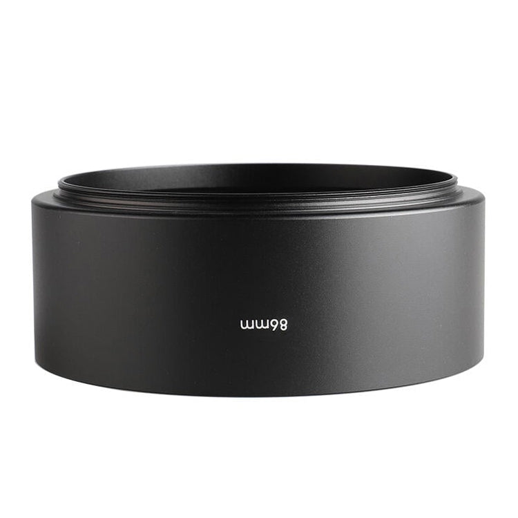 86mm Thread Type Straight Tube Full Metal Lens Hood Shade for Medium Telephoto Lens