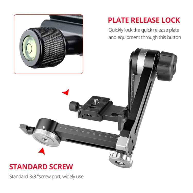 YELANGU A171 YLG0401E-C 360 Degree Rotation Horizontal Cantilever Gimbal Tripod Head for Home DV and SLR Cameras