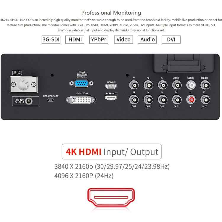 SEETEC 4K215-9HSD-CO 1920x1080 21.5 inch SDI / HDMI Full HD Director Box Camera Field Monitor