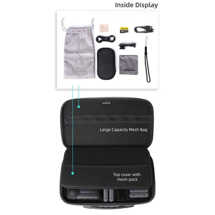 Sunnylife IST-B193 Storage Bag Case Handbag for Insta360 ONE X2 / X