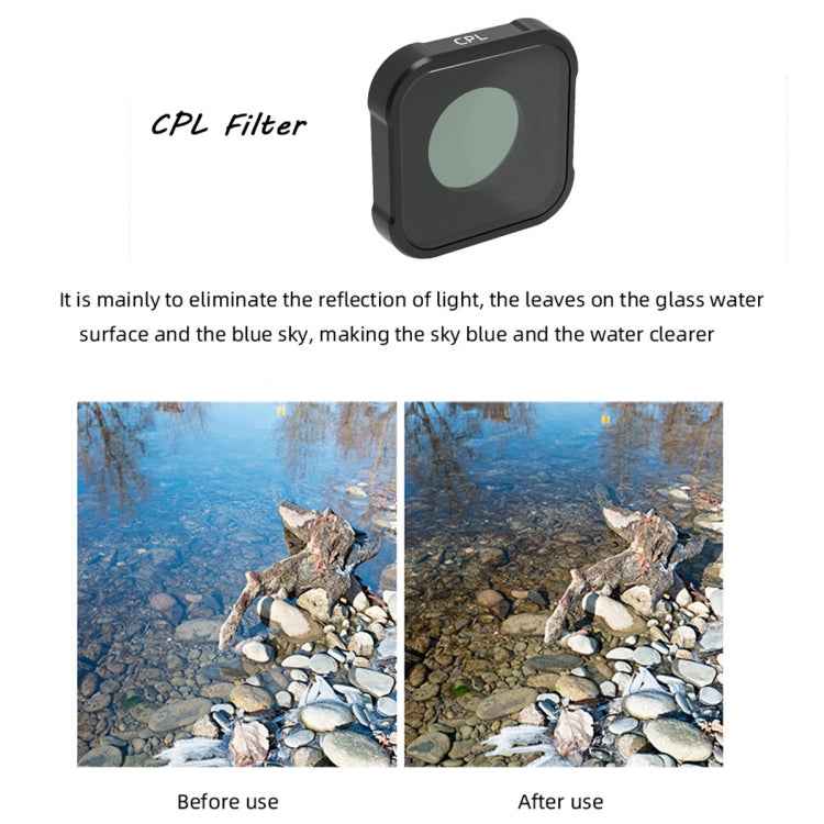 JSR KB Series MCUV+CPL+ND8+ND16+ND32 Lens Filter for GoPro HERO13 Black /12 Black /11 Black /10 Black /9 Black