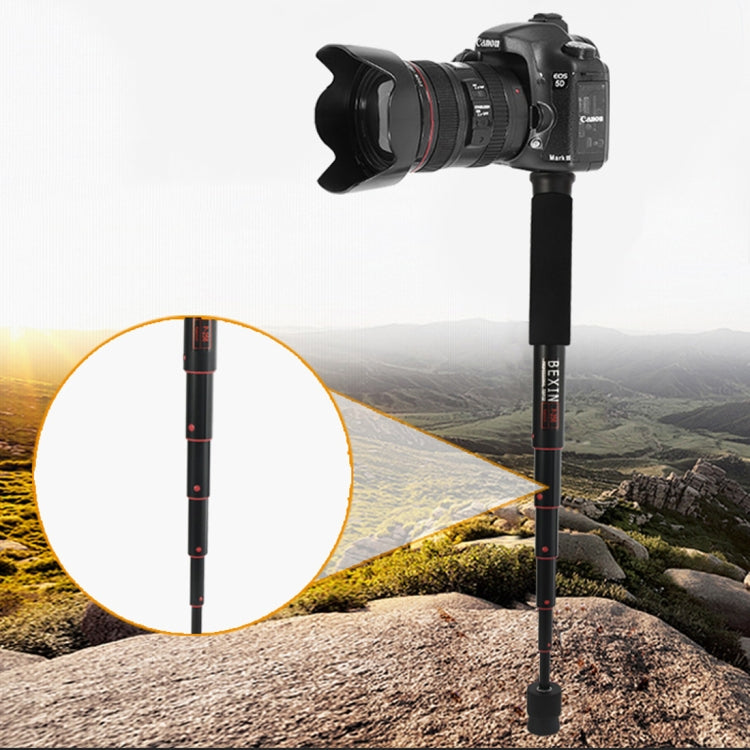 BEXIN P256A Portable Travel Outdoor DSLR Camera Aluminum Alloy Monopod Holder, P256A