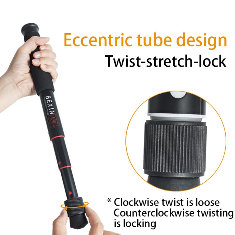 BEXIN P256A Portable Travel Outdoor DSLR Camera Aluminum Alloy Monopod Holder, P256A