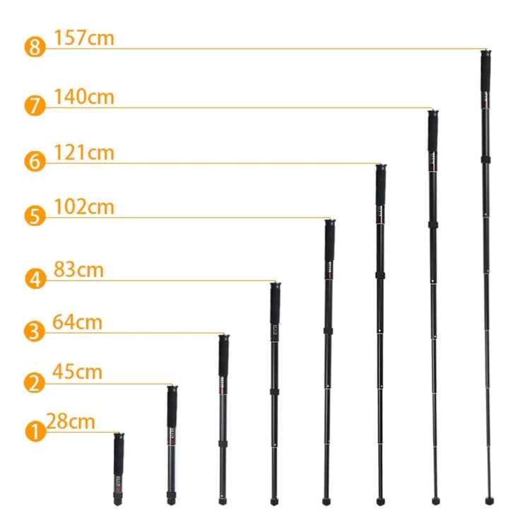 BEXIN P308C Portable Travel Outdoor DSLR Camera Aluminum Alloy Monopod Holder