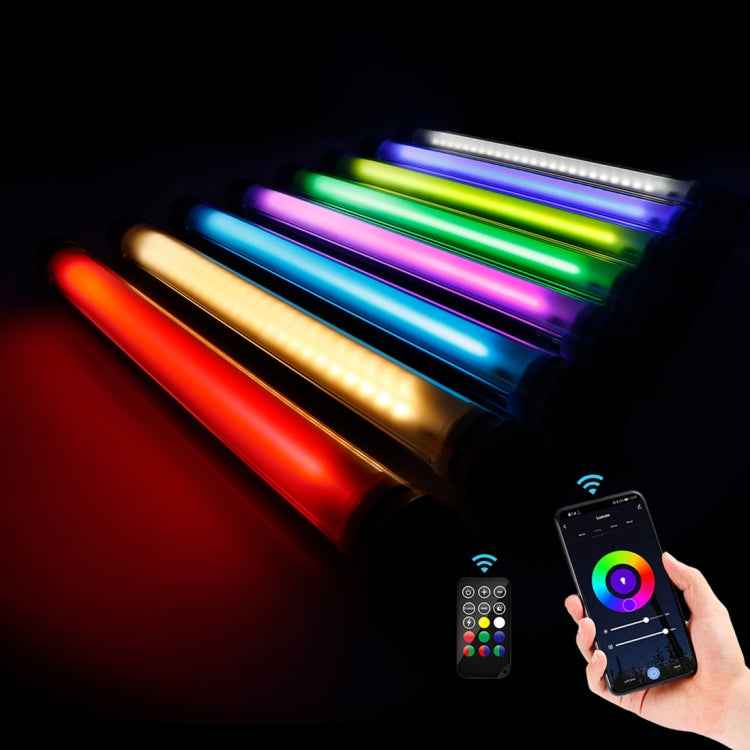 LUXCeO P7RGB Pro Colorful Photo LED Stick Video Light APP Control Adjustable Color Temperature Waterproof Handheld LED Fill Light with Remote Control