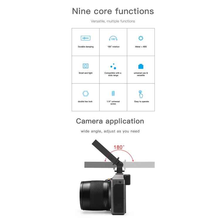 LUXCeO PA1 Camera Universal Hot Shoe Holder Damping Ball-Head Bracket