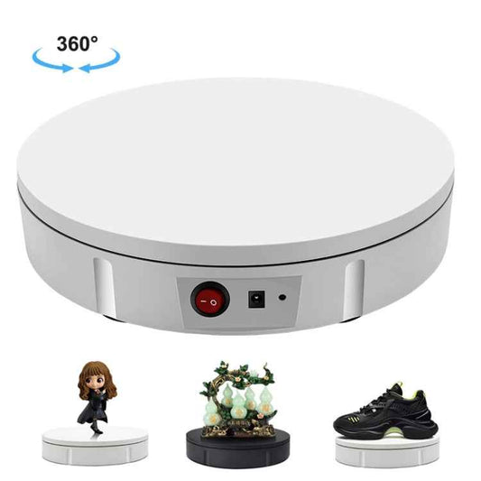 22cm Electric Rotating Display Stand Video Shooting Props Turntable, Load: 50kg, US Plug
