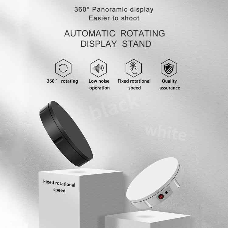 22cm Electric Rotating Display Stand Video Shooting Props Turntable, Load: 50kg, US Plug