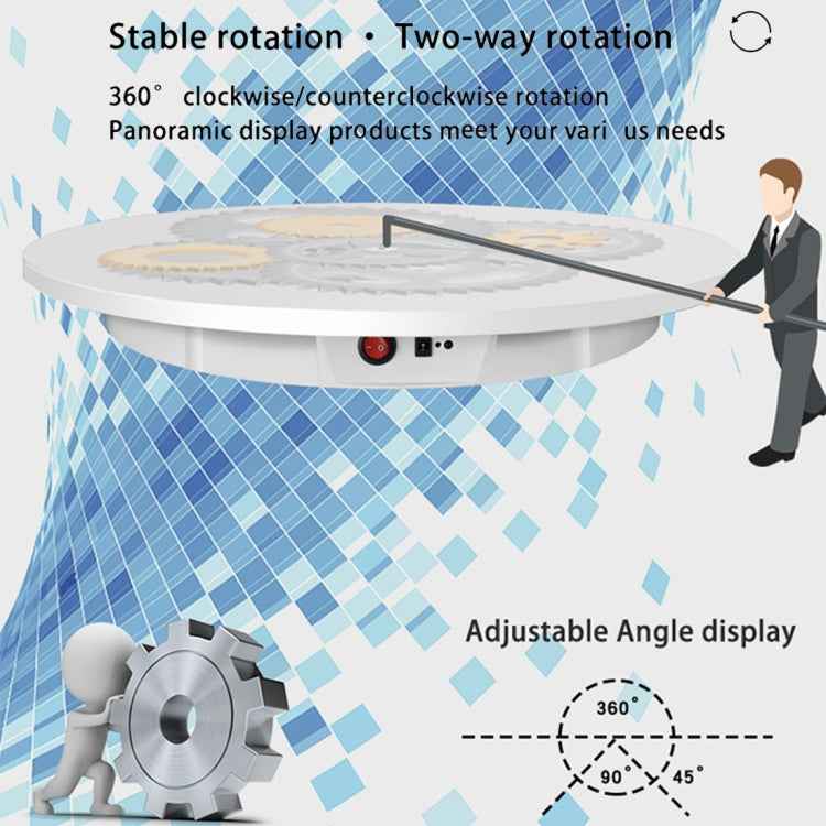 60cm Electric Rotating Display Stand Props Turntable, Load: 100kg, Plug-in Power, US Plug